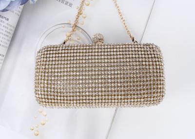 China Women Glitter Mesh Rhinestone Bridal Evening Bag With Shoulder Chain for sale