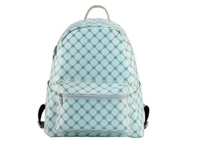 China PU Leather Awesome Womens Backpack Bags Light Blue Colored For Travelling for sale