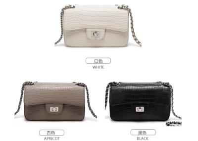 China Alligator Pattern Cross Body Womens Shoulder Handbags Larger Chain Small Square Bag for sale