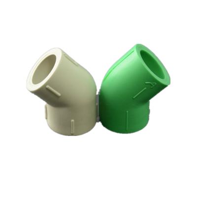 China xinniu Hot Sale Size20-110mm PN25 PPR Plastic Pipe Fittings Corrosion Resistant For Water Supply PPR 45 Degree Elbow for sale