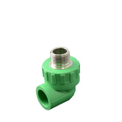 China Ppr Male Pipe Fitting Resistance Elbow High Temperature Corrosion Resistance Pipe Fittings Non-Toxic Ppr Plastic Copper Fittings for sale