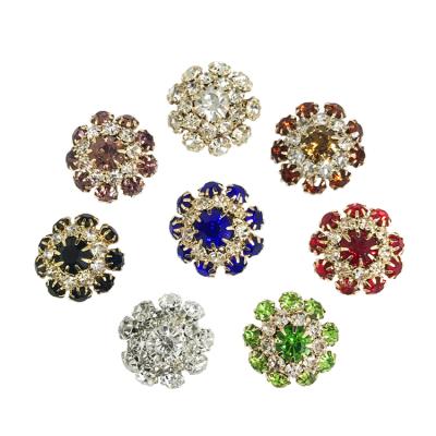 China Viable Wholesale Alloy Rhinestone Buttons High End Multicolor Shirt Buttons Fashion Clothing Accessories Buttons Decorations for sale