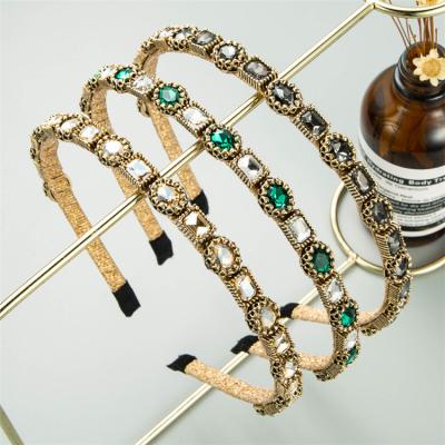 China Retro fashion European and American baroque crystal headband fashion headband for female headdress for sale