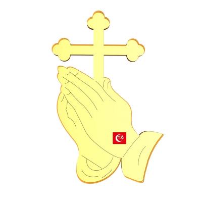 China ACRYLIC God of TX Bless Acrylic Topper For Baptism Decor Christian Mirror Cake Topper Crossing Cupcake Topper Gold Baptism Cake Topper Decorations for sale