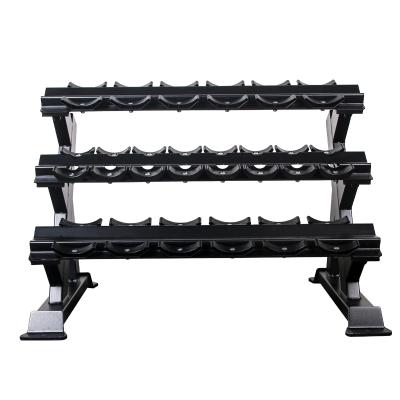 China Commercial Dumbbell Rack Equipment Gym Dumbbell Rack High Quality Three Layers for sale