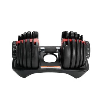 China Custom LOGO 24kg Dumbbell 24kg Dumbbell Adjustable Rubber Wrist Support Protector Set Use For Home Gym Fitness for sale