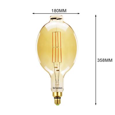 China Large Edison LED Filament Bulb Vintage Style Extra Large Giant Bulb A160 PS52 G200 BT180 Residential Oversized Glass Lamp Decoration for sale