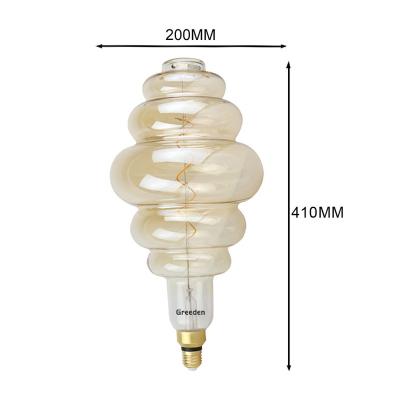 China Retro Feeling Light Bulb Carbon Filament Edison Light Bulb LED Decorative Lamp Big Size Residential Antique Light Source Lamp for sale