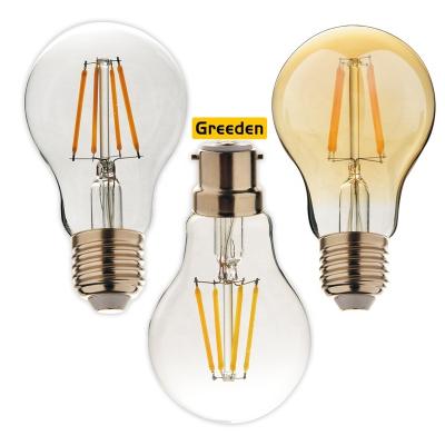 China Residential Led Filament Light Bulb A60 4W 5W 6W 8W 10W E27 B22 Led Bulb CE ROHS GS Approved for sale