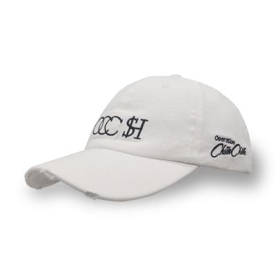 China Wholesale Hot Sale BSCI JOINT 6 Panel Embroidery Washed Baseball Cap Fashion Vintage Dad Hat Distressed Basebol Bone for sale