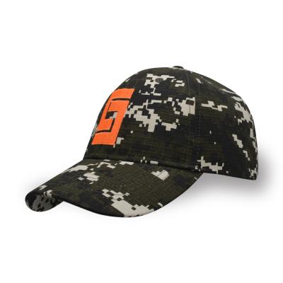 China Wholesale hot sale BSCI JOINT embroidery camouflage baseball cap with logo 100% cotton twill ripstop outdoor sports hats for sale