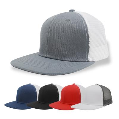 China Flat Cap BSCI 6 Bill Panel Acrylic Mesh COMMON Snapback Hats Velcro Plain Hats Squid Games Baseball Cap for sale