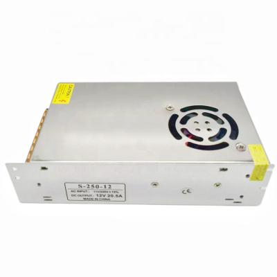 China LED Lighting Driver CE approved 12v 20.5a (fan)250w constant voltage led power supply for led strips for sale