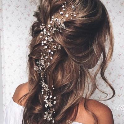 China Fashion Lasting Trend Wedding Hair Accessories Crystal Pearl Headband Wedding Bridal Hair Accessories Headdress for sale