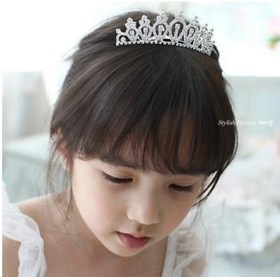 China Cute Cute Kids Tiara Crown Wedding Crystal Rhinestone Princess Bridesmaid Tiara Headband Birthday Prom Party Gift Gift Crown Crown Jewelry for sale