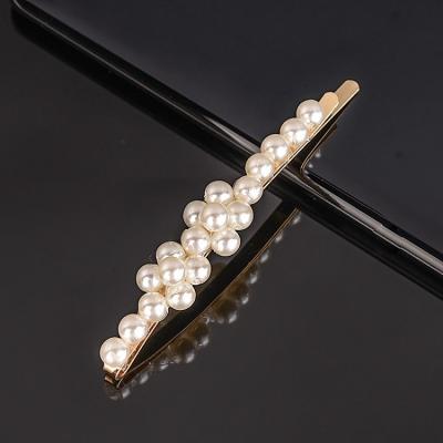 China Fashionable hot sale handwoven headdress bow hairpin simple love pearl hairpin hair accessories for sale