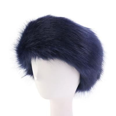 China Fashion Hot Sale Women's Winter Thick Warm Terry Faux Fur Hairy Headband Skin-friendly for sale