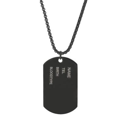 China Fashionable Men's Accessories Hip Hop New Hot Selling Stainless Steel Printing Pendant Men's Necklace Hip Hop for sale