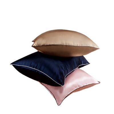 China Anti-Static Blue 100% Silk Pillow Case Pillowcases For High End Market for sale