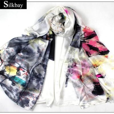 China Long Excellent Fashion Square Square Woman Silk Chiffon Scarf for sale