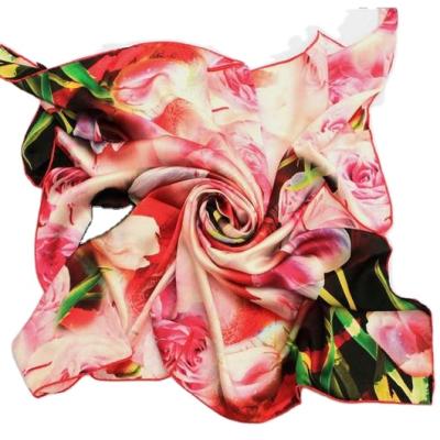 China Square Print Promotional Digital Scarf Indian Silk Shawl for sale