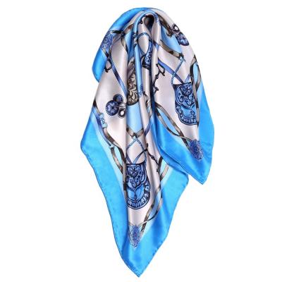 China Square 53x53cm Own Design Custom Silk Scarf Fast Delivery for sale