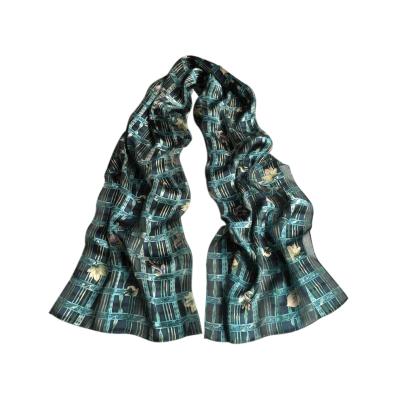 China Digital Printing Square 100% Silk Tudung Scarves Fashion Scarf For Women for sale