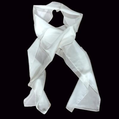 China Long white silk scarves for dyeing for sale