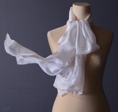 China Long white silk scarves for dyeing silk scarves factory in China for sale