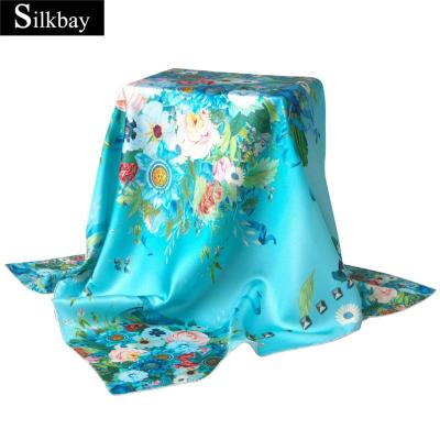 China Square Scarves China Stock Print Factory Silk Scarf Netting For Wholesales for sale