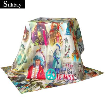 China Newest fashion high quality 100% square pure silk beauty china scarf delivery by to door for sale