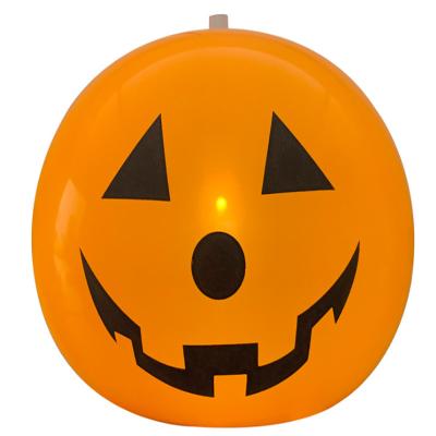 China Latex 12 Inch 20PCS Per Flashing Spell LED Light Halloween Balloons Pumpkin Decorations With Free PUMP for sale