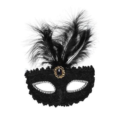 China PVC 10pcs Per Pack Feather Masks Carnival Masquerade For Prom Mardi Gras Fancy Dress Party Costume Party Supplies for sale