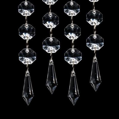 China Hot Acrylic Crystal Beads Garland Decoraive Hanging Chandelier with Heart Pendantfor Wedding Party Celebration Decoration for sale