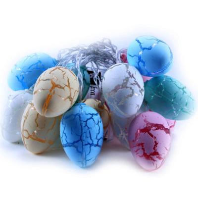 China 150cm Plastic 10 Battery LED Powered Pastel Color Slot Vibrating Easter Eggs String Lights Decoration for sale