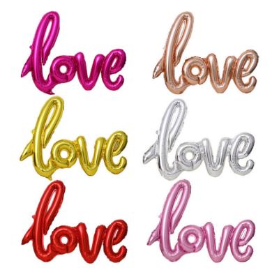 China Toy New Design Wholesale 40inches Love Foil Balloon Wedding Party Decoration Gift Customize Siamese Love Letter Foil Balloons for sale