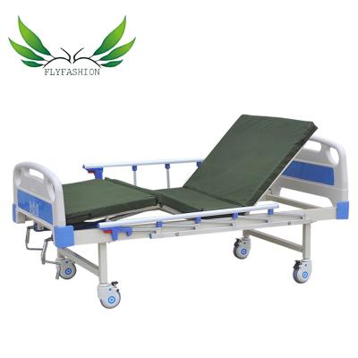 China Hospital Nursing Bed Manual Nursing Bed Powder Coated Manual Patient Bed for sale