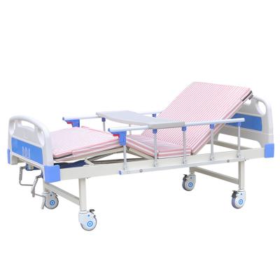 China Mobile Multi Function Hospital Bed Medical Elder Care Furniture Manual Hospital Bed (HB-19) for sale