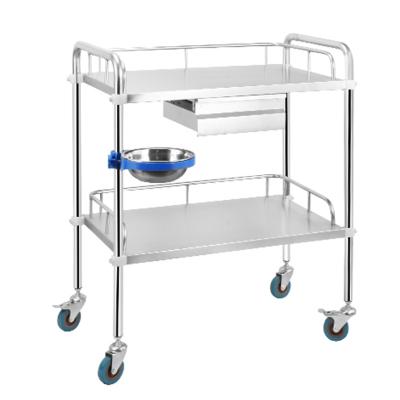 China Static Process Hospital Steel Oxidation Powder Trolley Trolley For Emergency for sale