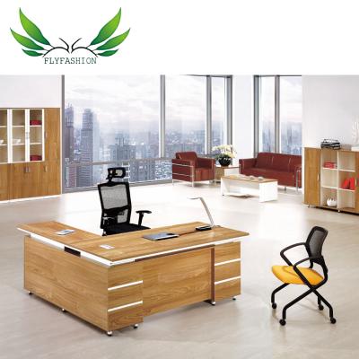 China Fine Workmanship Modern Design L Shape Executive Desk Made In Guangzhou / Office Furniture Good Quality With Competitive Price for sale