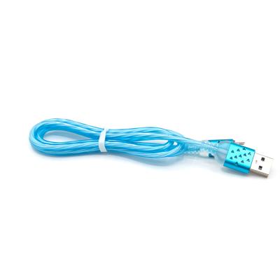 China 1m Camera Mobile Phone Cable USB Charging Type C Flow Data Luminous Lighting Wire for Samsung Huawei xiaomi LED Mic for sale