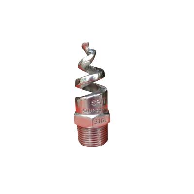 China Dust Control Fire Extinguishing Anti-Hindering Full Atomization 316 Stainless Steel Cone Spiral Spray Nozzle for sale