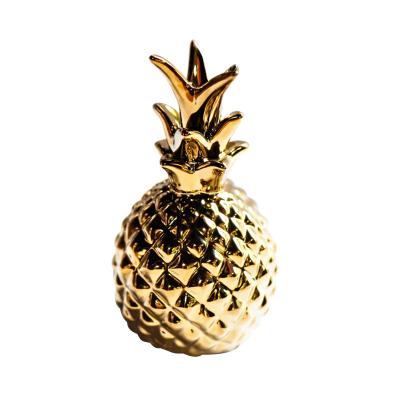 China Nordic European Style Modern Ceramic Art Pineapple Craft Unique Home Decor For Gift Room Desk Ornaments for sale