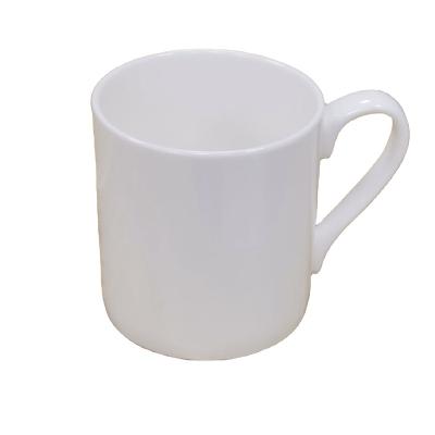 China Viable Wholesale White Ceramic Coffee Mug Restaurant Milk Porcelain Mug Custom Logo for sale