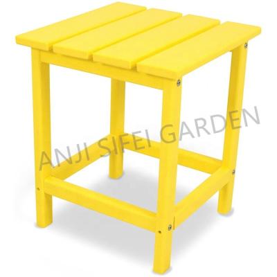 China Durable HDPE Adirondack Side Table Square Narrow Garden Table for sale