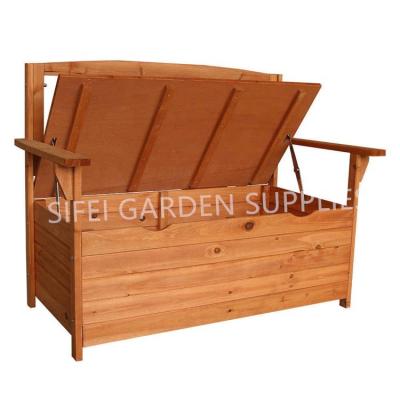 China Modern Outdoor Wooden Storage Bench With Open Seat for sale