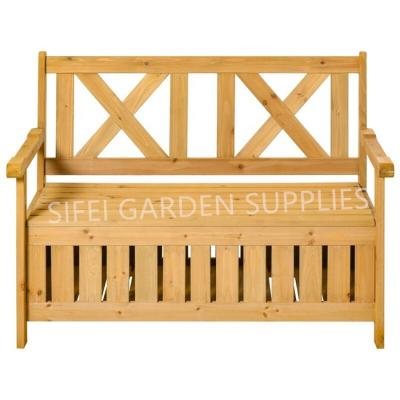 China Modern Long Wooden Benches With Storage Patio Tools Storage Bench for sale