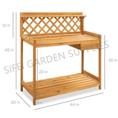 China CLASSIC Garden Planter Working Bench Patio Lattice Potting Table for sale