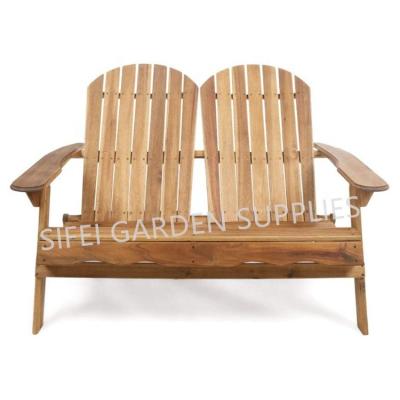 China Modern Double Adirondack Chair Garden Wooden Loveseat for sale