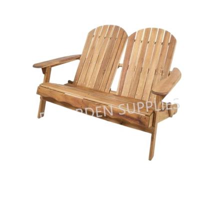 China Modern Outdoor Furniture Double Chair Wooden Chair Seats for sale